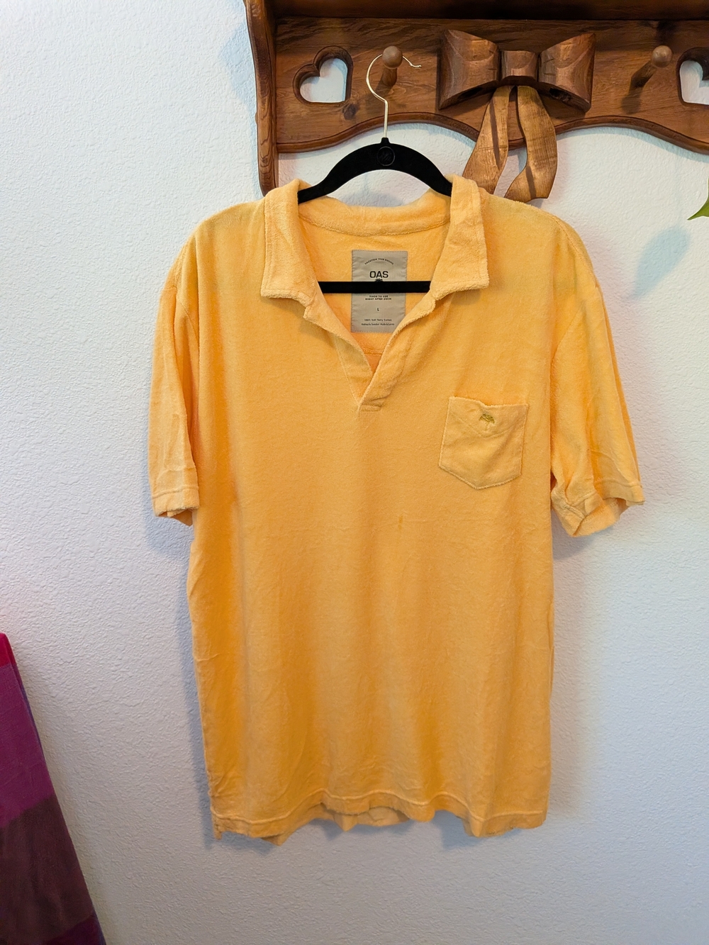 OAS Men's Short-Sleeve Polo in Pale Yellow